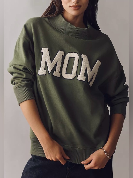 Anthropologie Tops - Anthropologie Mom Mockneck Pullover